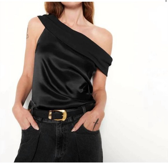 Nation Ltd Vera Off Shoulder Top in Black - Picture 1 of 6